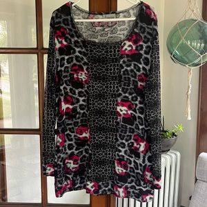 Fun mixed media tunic